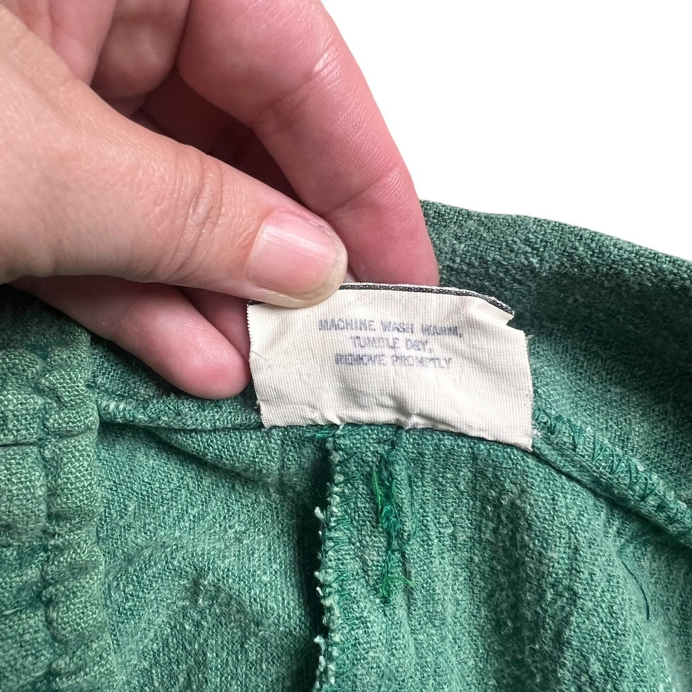 Vintage 70s Alfred Paquette Byer California Green Wide Leg High Waist Pants - Picture 12 of 12